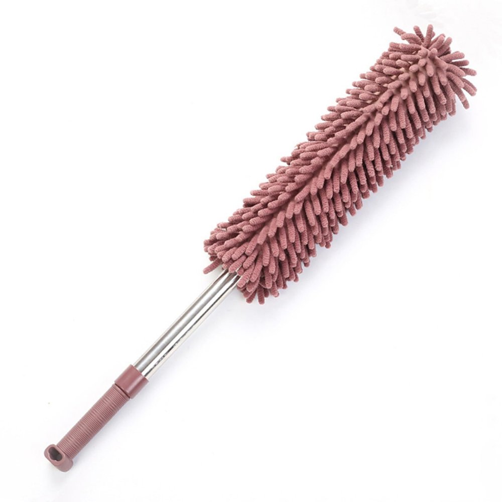 ZXHFSH Duster,Feather Duster, Dusting Duster Retractable Duster Household Sweeping Cleaning Dusting Duster Chenille Duster, Electrostatic Duster (Blue) (Color : Brown)