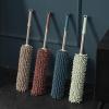 ZXHFSH Duster,Feather Duster, Dusting Duster Retractable Duster Household Sweeping Cleaning Dusting Duster Chenille Duster, Electrostatic Duster (Blue) (Color : Brown) view 2