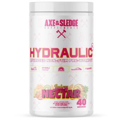Axe & Sledge Hydraulic Stim-Free Pre-Workout Powder for Men & Women | Performance, Stamina, Focus, Pumps | L-Citrulline, Beta Alanine, Creatine, Caffeine-Free, Juicy Nectar