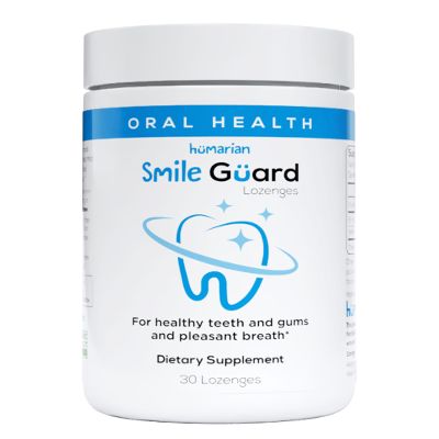 Humarian Smile Guard Oral Health Lozenges - Groundbreaking Formula with IgY Protein, Vitamin D and Xylitol for Reduced Plaque Buildup, Tooth Discomfort, Bad Breath, Sore Gums - 30ct - Orange Flavor