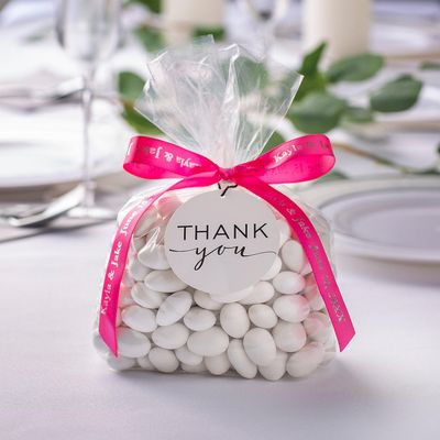 Fun Express Personalized Hot Pink Ribbons with Cellophane Bags & Tags Assortments May Vary