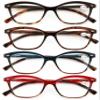 V.W.E. 4 Pairs Women 2tone Tortoise Reading Glasses - Spring Hinge Lightweight Reader (4 Pairs Assorted, 2.75, x) view 1