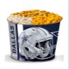 Colby Ridge 3 Way Football Popcorn Tin - White, Caramel, and Cheese Gourmet Craft Popped Gluten Free (3 Gallon - Cowboys) view 1