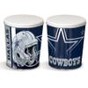 Colby Ridge 3 Way Football Popcorn Tin - White, Caramel, and Cheese Gourmet Craft Popped Gluten Free (3 Gallon - Cowboys) view 2