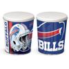 Colby Ridge 3 Way Football Popcorn Tin - White, Caramel, and Cheese Gourmet Craft Popped Gluten Free (3 Gallon - Bills) view 1