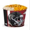 Colby Ridge 3 Way Football Popcorn Tin - White, Caramel, and Cheese Gourmet Craft Popped Gluten Free (2 Gallon - Falcons) view 1