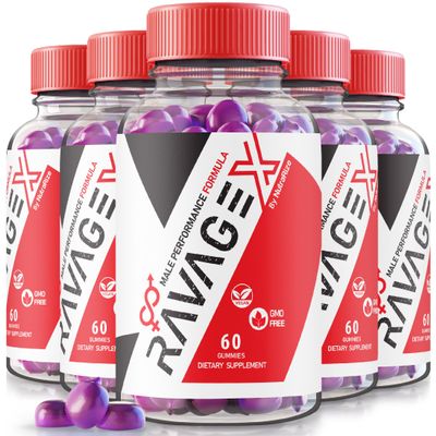 NutraRize (5 Pack) Ravage X Gummies, Ravage X, RavageX for Men, Premium Male Supplement to Support Health and Wellness, All Natural Performance Support Formula, Official Gomitas Reviews (300 Gummies)