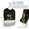 21th Birthday Adult Bib for Eating with Crumb Catcher,Washable & Waterproof Terry Cloth Adjustable Elderly Women Men Adult Bibs Funny Apron Reusable Clothing Protector Star Cake Fireworks Golden Black view 3