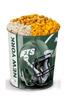 Colby Ridge 3 Way Football Popcorn Tin - White, Caramel, and Cheese Gourmet Craft Popped Gluten Free (3 Gallon - Jets) view 1