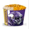 Colby Ridge 3 Way Football Popcorn Tin - White, Caramel, and Cheese Gourmet Craft Popped Gluten Free (3 Gallon - Vikings) view 1