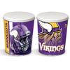 Colby Ridge 3 Way Football Popcorn Tin - White, Caramel, and Cheese Gourmet Craft Popped Gluten Free (3 Gallon - Vikings) view 2