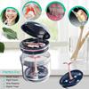 Aidarmoll Retainer case, Denture Bath CupRetainer Cleaner Case Box,Night Mouth Guard Case Holder,Storage Soak Container with Drain Tray for Travel Cleaning with Mirror and Brush view 3