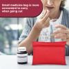 LOCKCURX Secure Medicine Lock Box with Key, Childproof Metal Medication Storage Organizer for Home & Travel, Layered Aluminum First Aid Box, Portable & Durable  11.2" x 7.6" x 7.6" Black & Red view 4