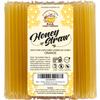 25 Pack Honey Sticks For Tea, Snacking, Honey Packets Single Serve Stir Sticks, Natural Flavor by R.U.S Candy Company- Honey Straws (Orange)