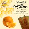 25 Pack Honey Sticks For Tea, Snacking, Honey Packets Single Serve Stir Sticks, Natural Flavor by R.U.S Candy Company- Honey Straws (Orange) view 3