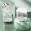 Aidarmoll Denture Bath CupRetainer Cleaner Case Box,Night Mouth Guard Case Holder,Storage Soak Container with Drain Tray for Travel Cleaning with Mirror and Brush view 2