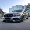 DFKAHF Car Front Bumper Lip Compatible for Mercedes CLA C117 2016-2019 CLA 200 260 45 AMG Spoiler Splitter Body Kits Diffuser(Color:Gloss Black) view 4
