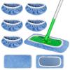 AmaVins 5 Pack Reusable Microfiber Mop Pads Compatible with Swiffer Sweeper Mop, Wet and Dry Flat mop Cover, Washable Swiffer Pads for Surface/Hardwood Floor Cleaning (Mop is Not Included) view 1
