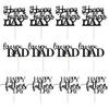 12 Pcs Happy Father's Day Cake ToppersFather's Day Love You Dad,Happy Birthday Dad Cake Decorations,Thanks Dad Best Dad Ever Cake Picks for Father's Day Birthday Party Cake Supplies view 2