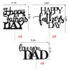 12 Pcs Happy Father's Day Cake ToppersFather's Day Love You Dad,Happy Birthday Dad Cake Decorations,Thanks Dad Best Dad Ever Cake Picks for Father's Day Birthday Party Cake Supplies view 3