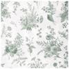 100Pcs Floral Luncheon Napkins Sage Green White Disposable Paper Napkins 6.5 Inch Spring Summer Flowers Hand Towel for Wedding Bridal Baby Shower Birthday Tableware Decorations view 1