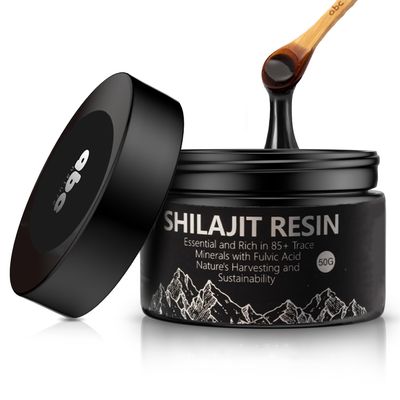 abc Nature Pure Himalayan Organic Shilajit Resin 600mg - Maximum Potency Shilajit for Men & Women with 85+Trace Minerals & Fulvic Acid Ashwagandha Root - Black Seed Oil for Immune System 50 g