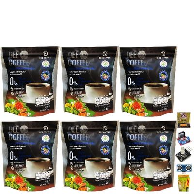NineLife Basics 20 Sachets/Pack (100g) Dee Black Coffee 22 In 1 Instant Coffee Powder Roasted Spain Arabica Coffee Intense Set 6 By Beautygoodshop [Get Free For You Beauty Gifts], Large
