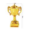 Jaccos 4 Pieces Soccer Theme Cake Decorations Soccer Birthday Party Cake Toppers, 2Pcs Plastic Soccer Ball and 2Pcs Plastic Championship Trophy, Football Party Cake Decor view 3