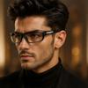 Wrap Around Photochromic full lens Reading Glasses for Mens Square safety Sports Transition Sunglasses Readers (BLUE, 0, x) view 2
