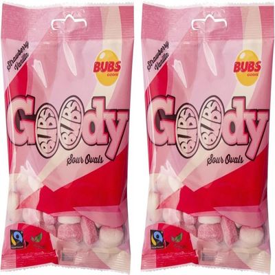 Bubs Goody Candy Ovals Godis Pack (2 pack - Strawberry/Vanilla)
