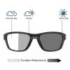 2024 full lens Reading Glasses Transition Photochromic Reader Sports Rectangular Readers Safety sunglasses (black, 2.75, x) view 2