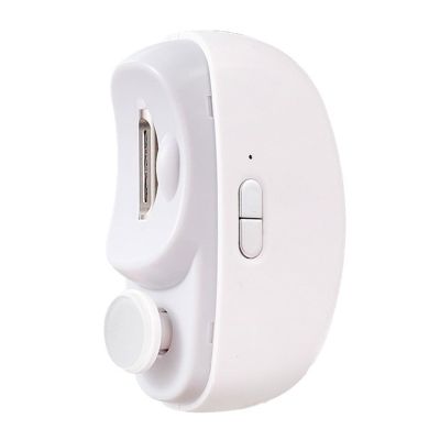 JzcsdkSIL Electric Automatic Nail With 2 Speeds Fingernail Cutter Rechargeable Safety Fingernail Trimmer For Baby Kids ABS Material Nail Grinder, White