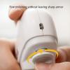 JzcsdkSIL Electric Automatic Nail With 2 Speeds Fingernail Cutter Rechargeable Safety Fingernail Trimmer For Baby Kids ABS Material Nail Grinder, White view 4