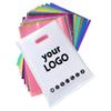 jfs 100pcs Customized Logo Mall Shopping Bags with Gift Bags Custom Reusable Merchandise Tote Bag Personalized Text Logo Plastic Packaging Bags (Pink,15x20cm) view 1