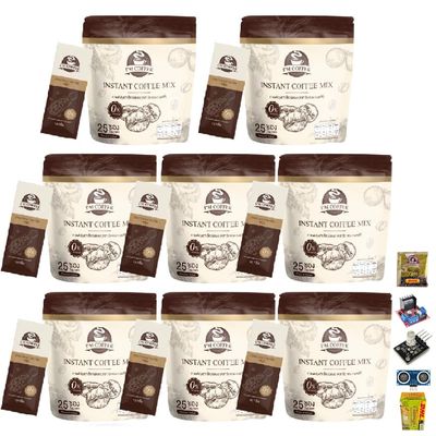 NineLife Basics 25 Sachets/Pack I AM Instant Coffee Mix Powder Delicious Mellow Intense Arabica Coffee Roasted Powder Snack Set 8 By Beautygoodshop [Get Free For You Beauty Gifts], Large