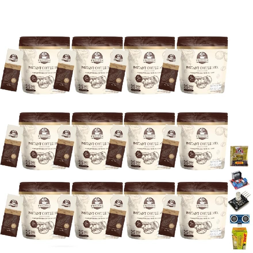 Generic Delicious Mellow Intense Arabica Coffee Roasted Powder Snack 25 Sachets/Pack I AM Instant Coffee Mix Powder Set 12 By Beautygoodshop [Get Free For You Beauty Gifts], Large