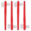 Healvian Denture Cleaning Brush Double Sided Toothbrush 4 Pack Compact Travel Oral Care for Partial Full Dentures 4.33In view 1