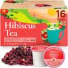 Gya Tea Co Hibiscus Tea Gift Set (16 Count) - Decaf Tea Pod for Lovers Get Well Gifts - Manually Harvested - Enjoy Hot or Iced view 1