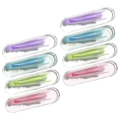 8PCS Contact Lens Remover Portable Contact Lenses Applicator with Tweezers and Storage Case Contact Lenses Applicator Tool Reusable Eye Contact Remover Tool for Daily Use Colorful.