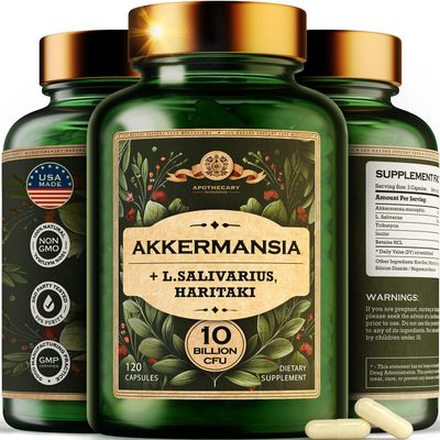 AdvantageNutra Akkermansia Muciniphila Probiotics and Prebiotics w/Lactobacillus Salivarius & Haritaki | Fiber Supplement Gut Health & Digestive Health | Women Probiotic Akkermansia Light