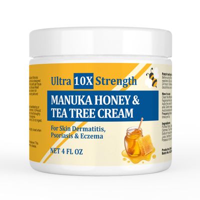 YOKOBBYES Manuka Eczema Eczema Cream, Hand Foot Psoriasis Cream, for Atopic Eczema, Heat Rash, Hidradenitis, Itching, Eczema, Psoriasis, Leg, Armpit, Foot, Hand, Irritated Skin for All Ages