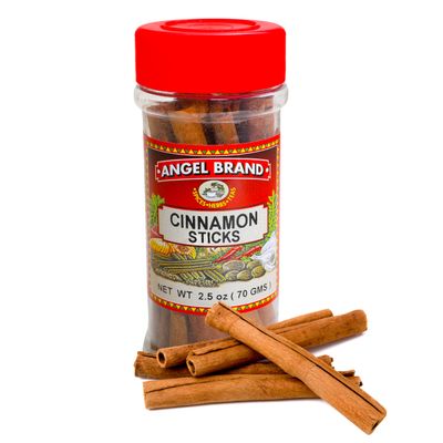 Angel Brand Cassia Cinnamon Sticks  Whole 2.5oz Bottle  Aromatic, Fresh, and Flavorful Cinnamon Sticks for Cooking, Baking, Beverages, and Tea  Premium Spice for Authentic Flavor