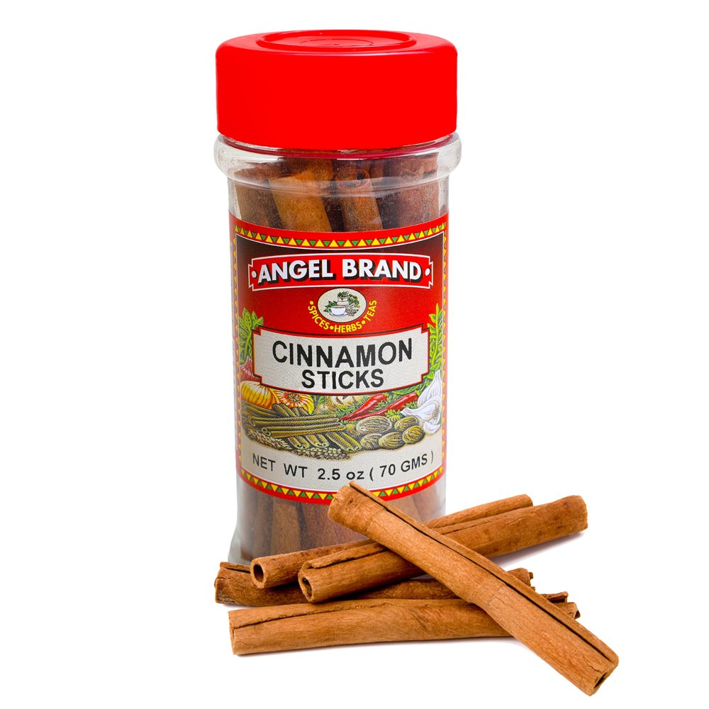 Angel Brand Cassia Cinnamon Sticks  Whole 2.5oz Bottle  Aromatic, Fresh, and Flavorful Cinnamon Sticks for Cooking, Baking, Beverages, and Tea  Premium Spice for Authentic Flavor