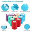 10Pcs Cohesive Bandage Self Adhesive Bandage Wrap Breathable Athletic Tape Wrist and Ankle Sprains Protection First Aid Tool for Stretch Athletic, Sports, Wrist, Ankle (2.95 inch) view 4