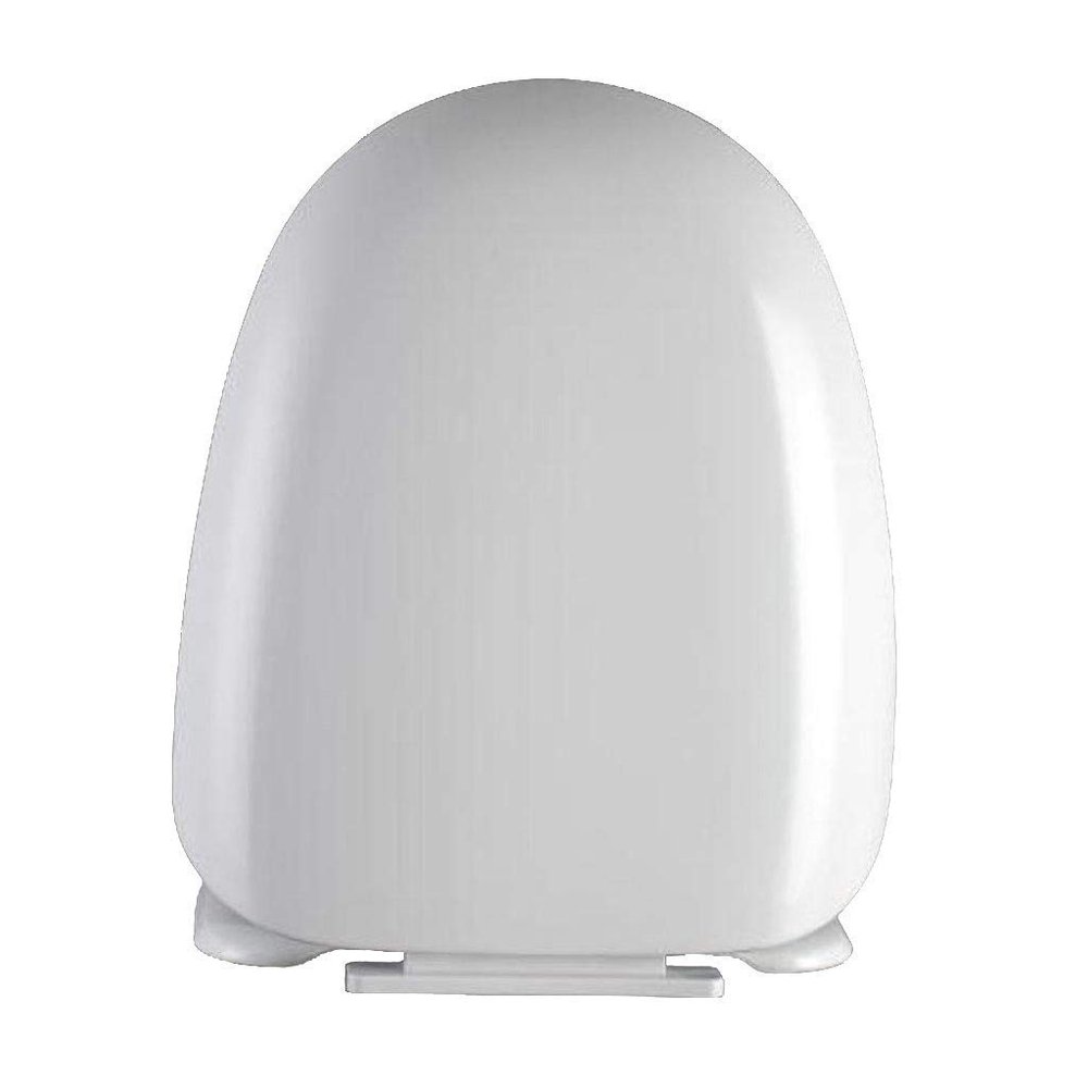 CUTPOIY Toilet Seat U-Style Toilet Lid with Slow Down Top Mounted Ultra Resistant Toilet Seat for Trapezoid Toilet,White