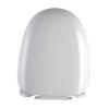 CUTPOIY Toilet Seat U-Style Toilet Lid with Slow Down Top Mounted Ultra Resistant Toilet Seat for Trapezoid Toilet,White view 1