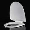 CUTPOIY Toilet Seat U-Style Toilet Lid with Slow Down Top Mounted Ultra Resistant Toilet Seat for Trapezoid Toilet,White view 2