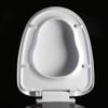 CUTPOIY Toilet Seat U-Style Toilet Lid with Slow Down Top Mounted Ultra Resistant Toilet Seat for Trapezoid Toilet,White view 3