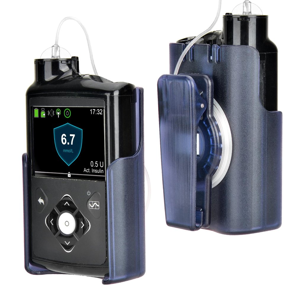 Ablefector Insulin Pump Holder, 360 Rotatable Pump Clip, Diabetic Pump Case for Tubing Management, Insulin Pump case for Carry-On, Compatible with Medtronic Minimed 630g 640g 670g 770g& 780g-Blue