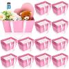 Glenmal 72 Pcs Baskets for Gifts Waterproof Empty Kraft Basket Bulk with Handles 9.8 x 6.5 x 4.3'' Gift Basket Empty to Fill for Wedding Party Christmas Valentines(Pink) view 1